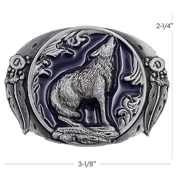 Howling Wolf Belt Buckle - Picture 1 of 1